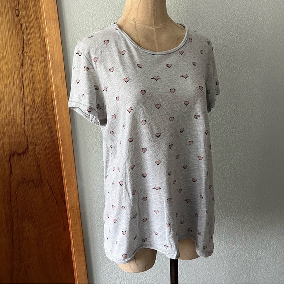 Acne Studios Tops - ACNE Studios sz XS Gray Short Sleeve Tshirt Standard Hearts AW12 Loose Fit